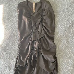 Cute ruffle shirt silk